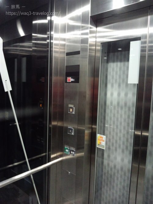 余部クリスタルタワーのエレベーター内
