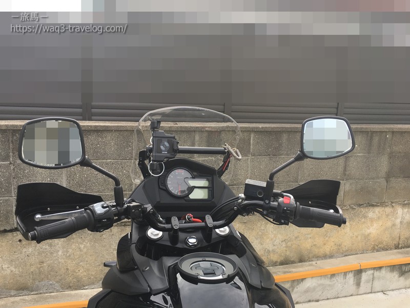 V-Strom650純正ミラー装着時