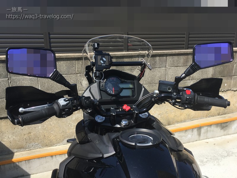 クロス2ミラーに交換したV-Strom650